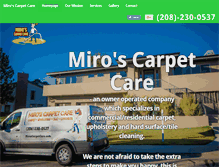 Tablet Screenshot of miroscarpetcare.com